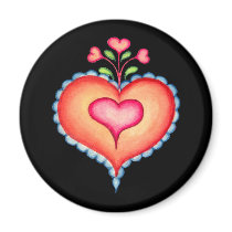 FANCY HEARTS by SHARON SHARPE magnets