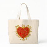 Fancy Hearts Red Filigree Bag