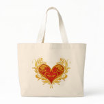 Fancy Hearts Red Filigree Bag bags