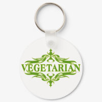 Fancy In Green - Vegetarian keychain