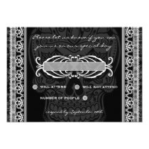 Fancy Lace Sugar Skull Day of the Dead RSVP Announcements