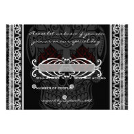 Fancy Lace Sugar Skull Day of the Dead RSVP Announcement
