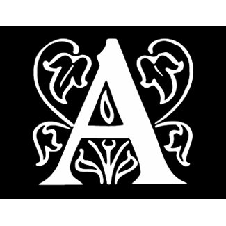 Fancy Letter A postcard