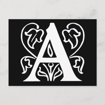 letter a images. Fancy Letter A Postcards by