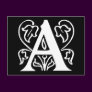Fancy Letter A Postcards