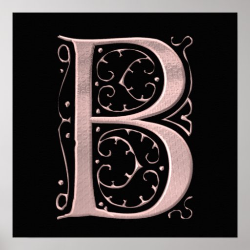 Fancy Letter B 1 Posters | Zazzle