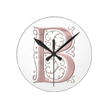 Fancy Letter B 1 Wall Clock