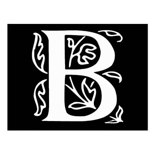 Fancy Letter B Postcard | Zazzle