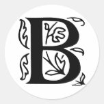 Fancy Letter B Stickers
