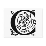 Fancy Letter C Postcard