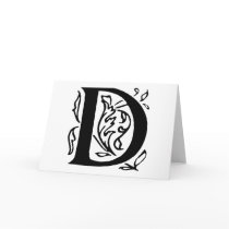 Fancy Letter D cards