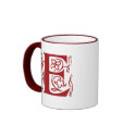 Fancy Letter E mugs