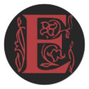 Fancy Letter E stickers