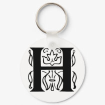 Fancy Letter H keychains by opheliasart Fancy Letter H keychains