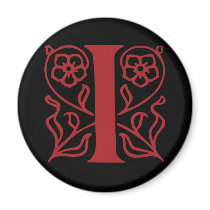 Fancy Letter I magnets by opheliasart Fancy Letter I magnets