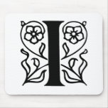 Fancy Letter I mousepads
