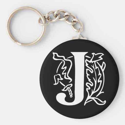 Fancy Letter J Keychains Zazzle
