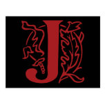 Fancy Letter J Postcards