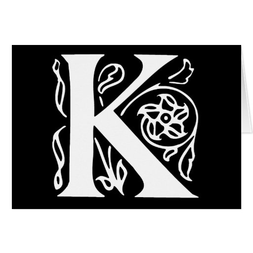 Fancy Letter K Greeting Card Zazzle
