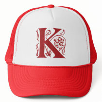 Fancy Letter K Mesh Hat