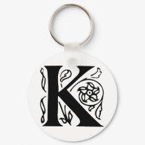 Fancy Letter K keychains by opheliasart Fancy Letter K keychains