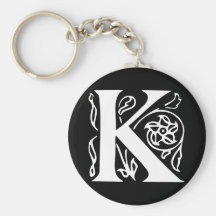 Fancy Letter K Keychain
