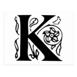 Fancy Letter K Postcards