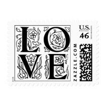 Fancy Letter Love Postage Stamps