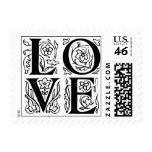 Fancy Letter Love Postage Stamps