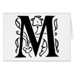 Fancy Letter M Greeting Cards