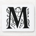 Fancy Letter M mousepads