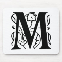 Fancy Letter M mousepads