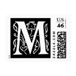 Fancy Letter M Postage Stamp