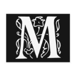 Fancy Letter M Post Card