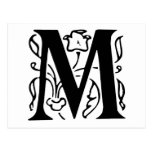 Fancy Letter M Postcard