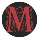 Fancy Letter M stickers