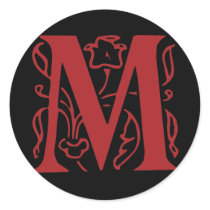 Fancy Letter M stickers by opheliasart Fancy Letter M stickers