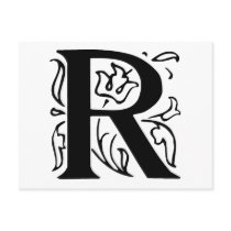 Fancy Letter R postcards by opheliasart Fancy Letter R postcards
