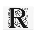 Fancy Letter R Postcard
