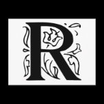 Fancy Letter R Postcard