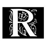 Fancy Letter R Postcard