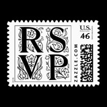 Fancy Letter RSVP Postage Stamps stamps