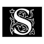Fancy Letter S Post Card