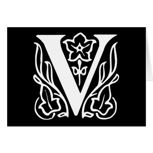 Fancy Letter V Cards Zazzle