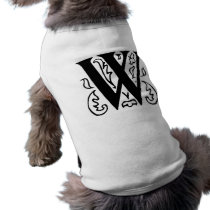 Fancy Letter W pet clothing