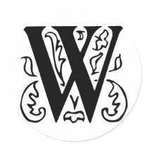 Fancy Letter W stickers by opheliasart Fancy Letter W stickers