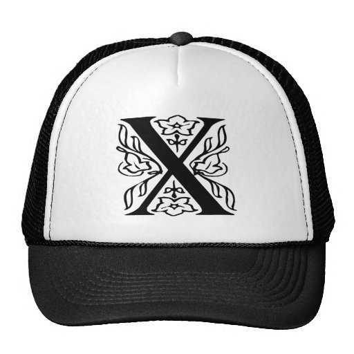 Fancy Letter X Mesh Hats Zazzle