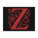 Fancy Letter Z postcards by opheliasart Fancy Letter Z postcards