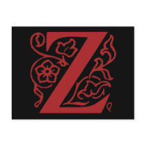 Fancy Letter Z postcards