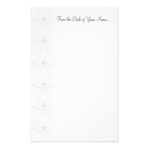 Fancy Lily Stationary Stationery Zazzle
